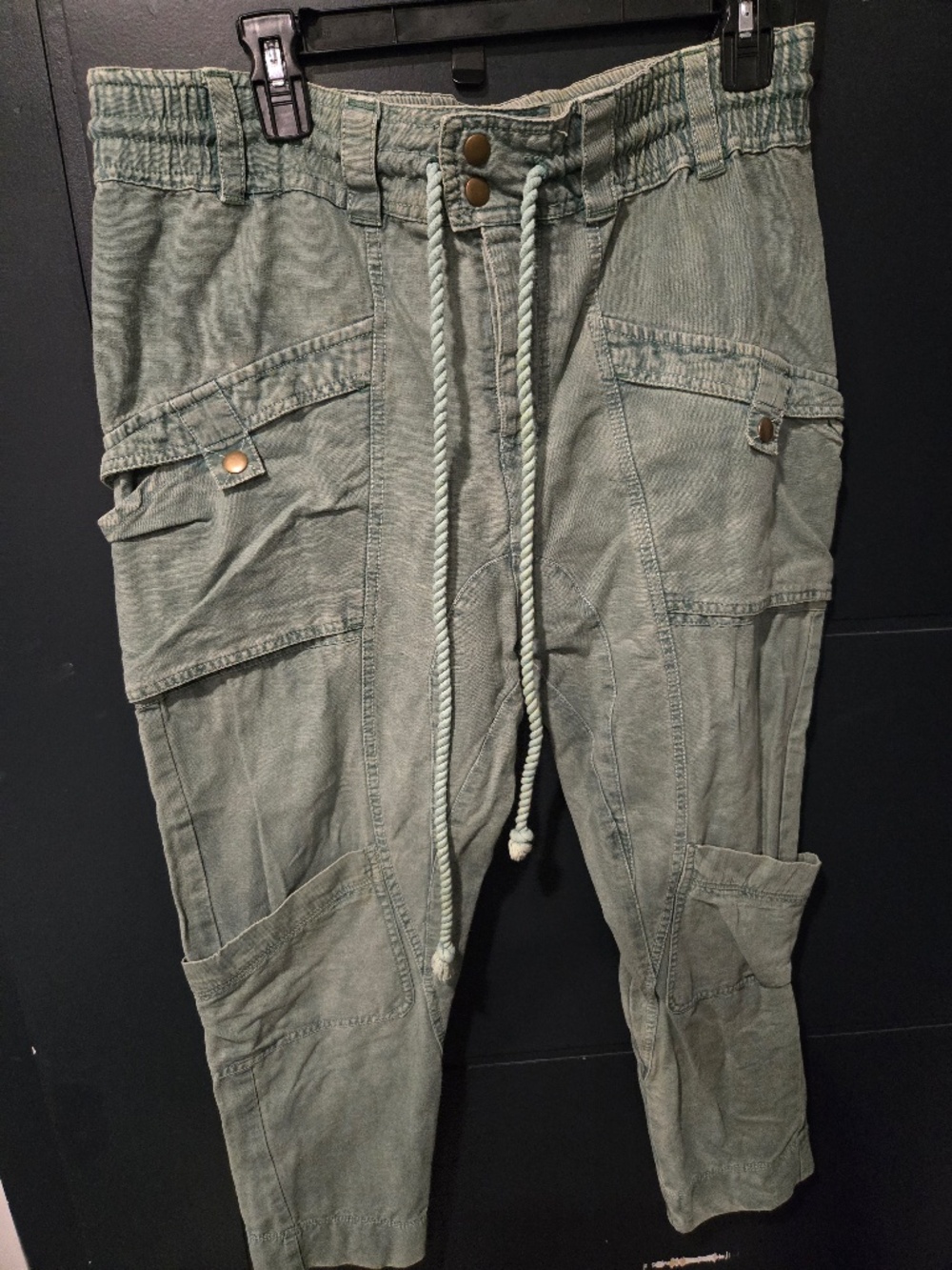 Nwot Free people Harlem cargo pants 12 green color